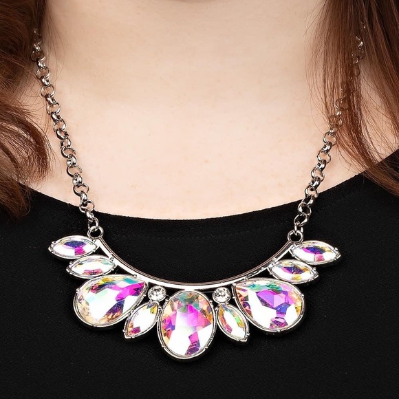 paparazzi Jewelry Short Iridescent Rhinestone Necklace More